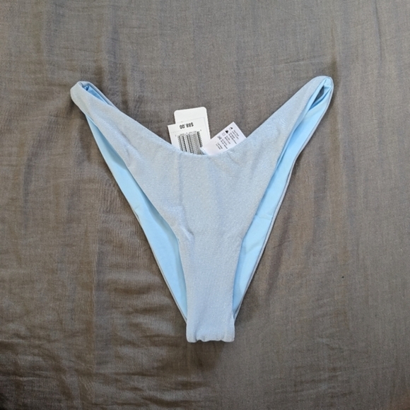 L*Space Ringo Cabana Bikini Set Sky Blue Shimmer - Picture 7 of 10